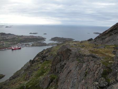 Sisimiut set fra Pr&aelig;stefjeldet